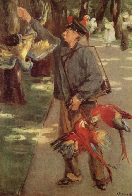 Max Liebermann Man with Parrots Germany oil painting art